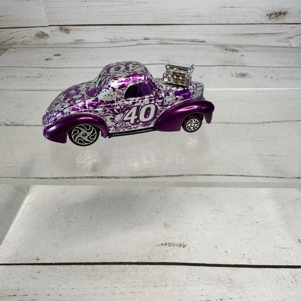 Racing Champions 1941 Willys Coupe Purple #40 Diecast Car 1:64 Scale Vintage